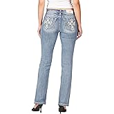 Miss Me Women's Embellished Cross Mid-Rise Bootcut Jeans