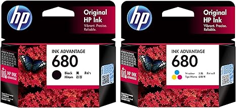 hp 680 black and colour ink cartridge