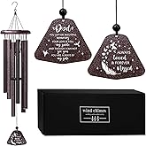 ZANIION Sympathy Memorial Gifts for Loss of Dad Wind Chimes 32", Bereavement Gift for Loss of Father, Windchimes in Memory of Dad Present, Condolence/Remembrance Present for Her/Him Wind Bell 32"