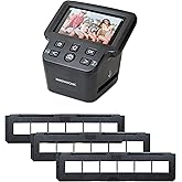 Magnasonic All-In-One 24MP Film Scanner with Large 5" Display & HDMI, Long Tray 35mm Negative Film Holders, Converts 35mm/126