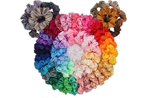BeeVines Satin Silk Scrunchies for Hair, Halloween Decorations Curly Hair Accessories for Girls, Tiktok Stuff Scrunchies Teen