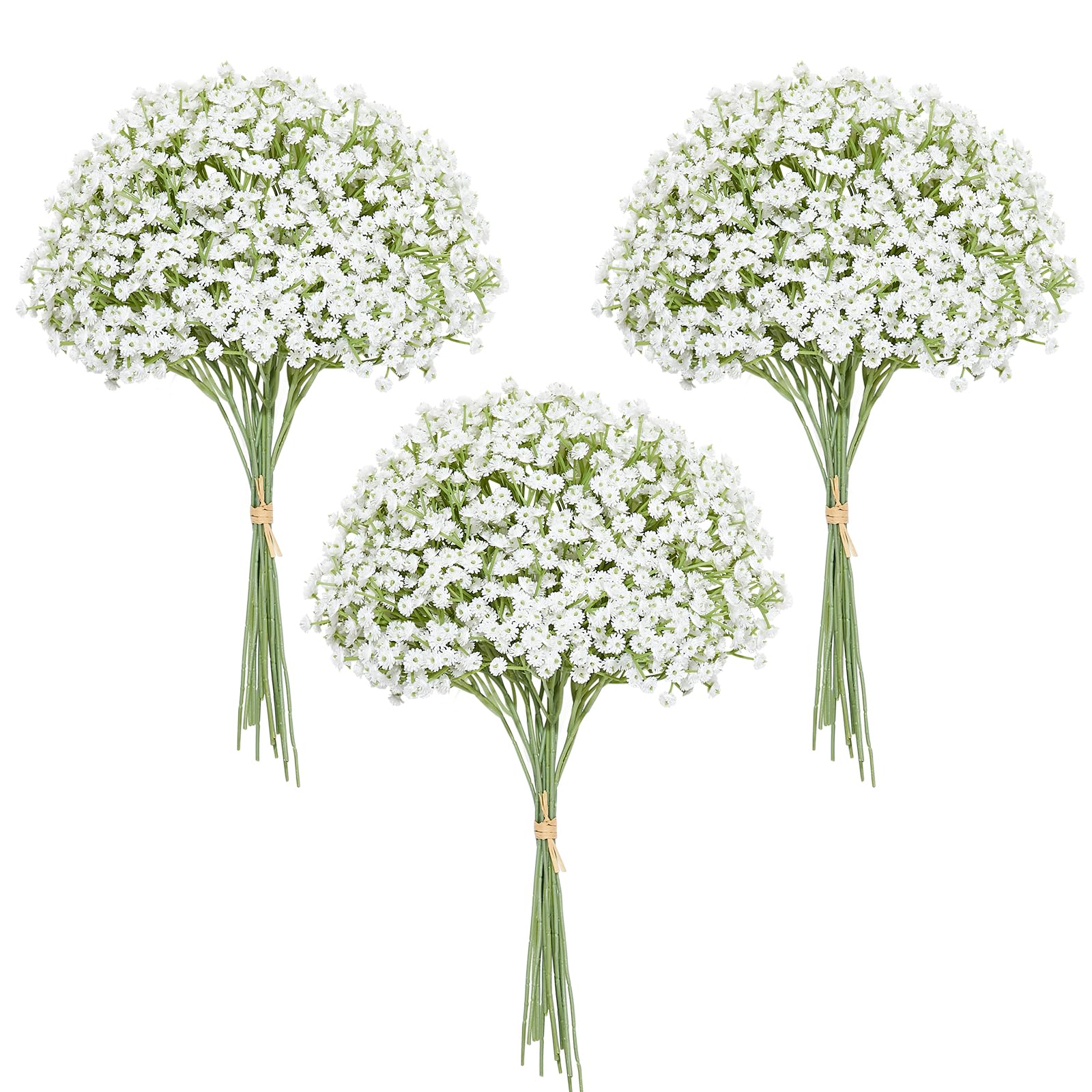 Photo 1 of Serwalin 30Pcs Babys Breath Artificial Flowers, Baby Breath Flowers Artificial Bulk, Faux White Gypsophila Babies Breath Flowers Artificial for Wedding Floral Arrangement Party Home Decor