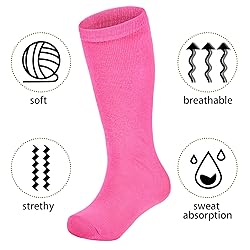 Zando Green Cotton Knee High Socks for Boys Girls