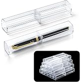 Lesnala 20Pcs Acrylic Clear Pen Gift Boxes for Souvenir Present Packaging | Plastic Single Bulk, Reusable, Ballpoint Storage Display Case, Student School Office Supply, Pen Gift Packaging, 6 x 1 x 1 in