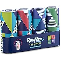 Reeflex Car Tissues (4 Canisters/200 Tissues) - Disposable Facial Tissues Boxed in Canisters with Perfect Cup Holder Fit…