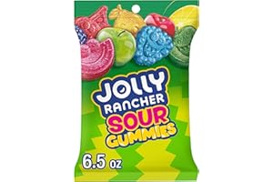JOLLY RANCHER Sour Gummies Assorted Fruit Flavored Candy Bag, 6.5 oz