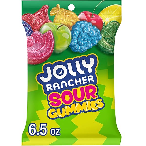 JOLLY RANCHER SOUR GUMMIES ASSORTED FRUIT FLAVORED CANDY...