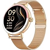 TOOBUR Smart Watch for Women with Two Bands, 40mm HD Smartwatch, Compatible with Android & iOS, Answer/Make Calls, Fitness Watch with Step/Sleep/HR Tracker, IP68, Stylish Gift, Rose Gold