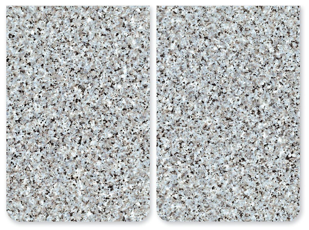 Maximex Universal Cover Plates Granite-Set of 2, for All Types of cookers, Tempered glass, Multicoloured, 52 x 30 x 1.8-4.5 cm