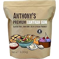 Anthony's Xanthan Gum, 1 lb, Batch Tested Gluten Free, Keto Friendly, Product of USA