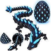 YILCER 3D Printed Dragon Eggs Glow in The Dark Prefilled Easter Eggs with Dragon Toy for Basket Stuffers 3D Printed Animals for Goodie Bag Fillers Unique Easter Basket Essentials for Kids Teens
