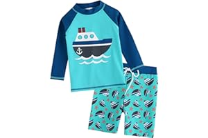 VAENAIT BABY Toddler Kids Boys UPF 50+UV Protection Quick Dry Rashguard Swimsuit Bathing Suit 2-8 Years