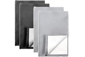 Silver Polishing Cloth, 4pcs Jewelry Polishing Cleaning Cloth Sterling Silver and Gold Double-Sided Jewelry Cleaner Cloths fo