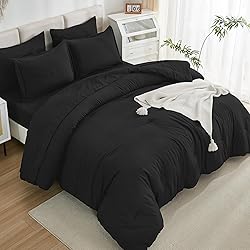 Litanika Comforter King Size Set Black - 7 Pieces