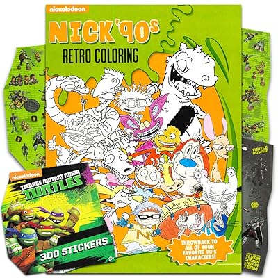 Download Buy 90s Nickelodeon Coloring Book For Adults Relaxation Set Advanced Nick Coloring Book Featuring Rugrats Hey Arnold Ren And Stimpy And More With Stickers Nickelodeon Coloring Books For Adults Online In