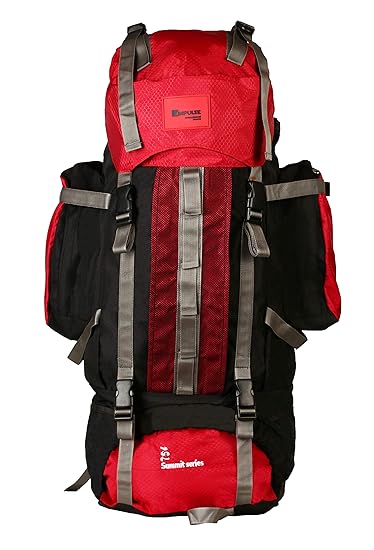 Impulse 75 Ltrs Red Trekking Backpack (Impulse 75 Ltrs Front Net Red)