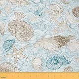 Feelyou Nautical Fabric by The Yard, Exotic Ocean