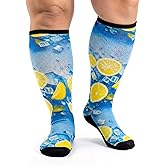 Gooi Extra Wide Diabetic Socks for Swollen Feet Men Women Non Binding Soft Stretch Colorful Design