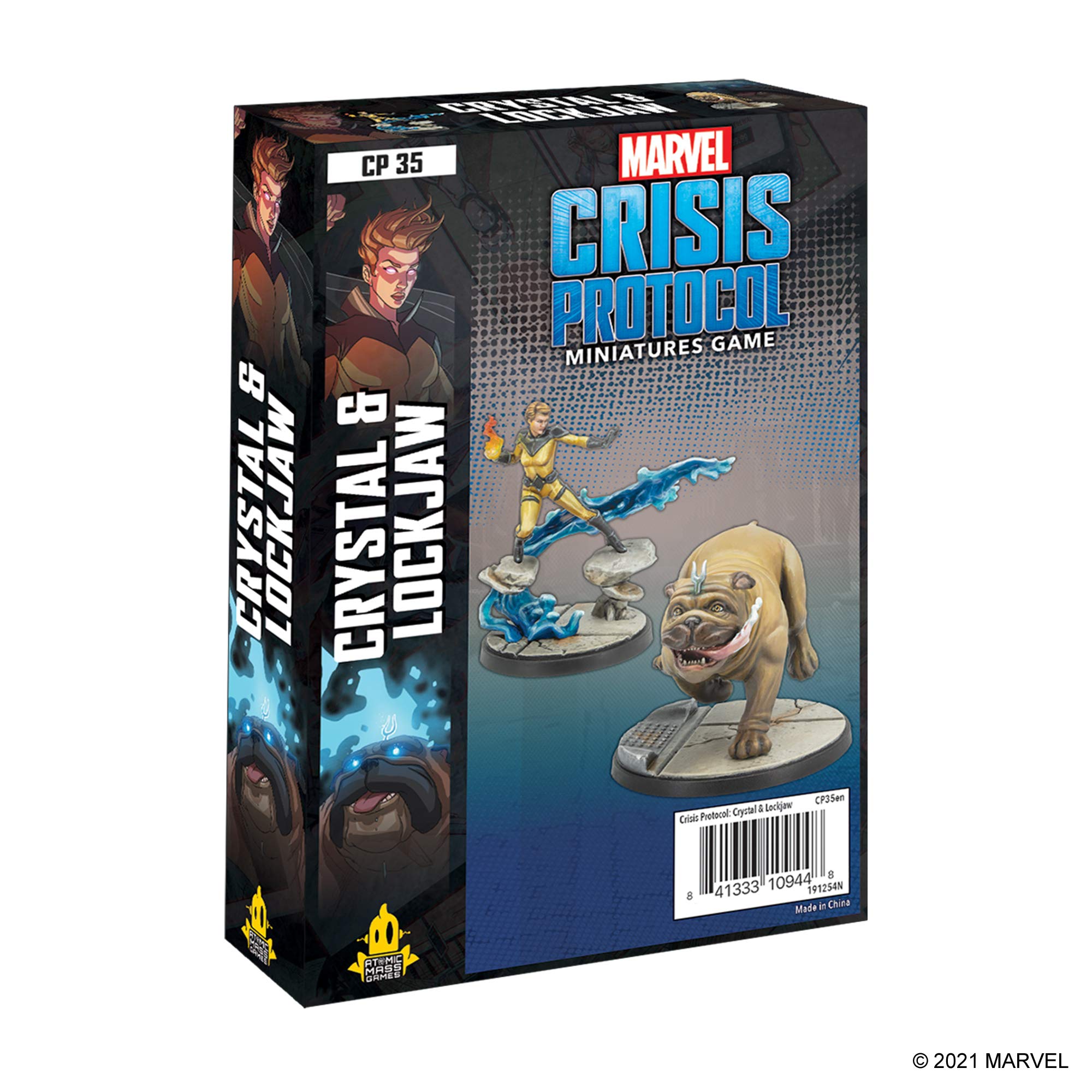 Marvel: Crisis Protocol Crystal and Lockjaw CHARACTER PACK - Inhuman Royalty Unleashed! Tabletop Superhero Game, Ages 14+, 2 Players, 90 Minute Playtime, Made by Atomic Mass Games