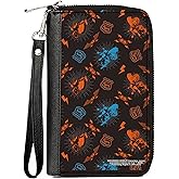 Buckle-Down Women's PU Zip Around Wallet Rectangle-Harry Potter, 7.5"x4.5"