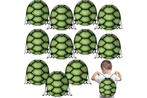 Yeyeplum 18 Pcs Turtle Party Favors Drawstring Bag Turtle Birthday Party Supplies Carnival Goodie Bags Birthday Gift Decoration
