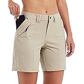 Willit Women's Golf Hiking Shorts 7" Quick Dry Athletic Shorts Casual Summer Shorts with Pockets Water Resistant