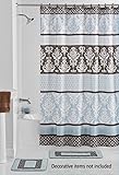 Brown and blue bathroom rugs