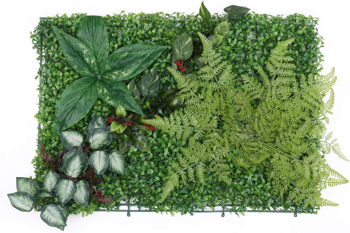 Hydrangea Artificial Flower Wall Green Grass with 4 flowers Fake Flower