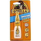 Gorilla Super Glue with Brush & Nozzle Applicator, 13.2 Gram, Clear, (Pack of 1)