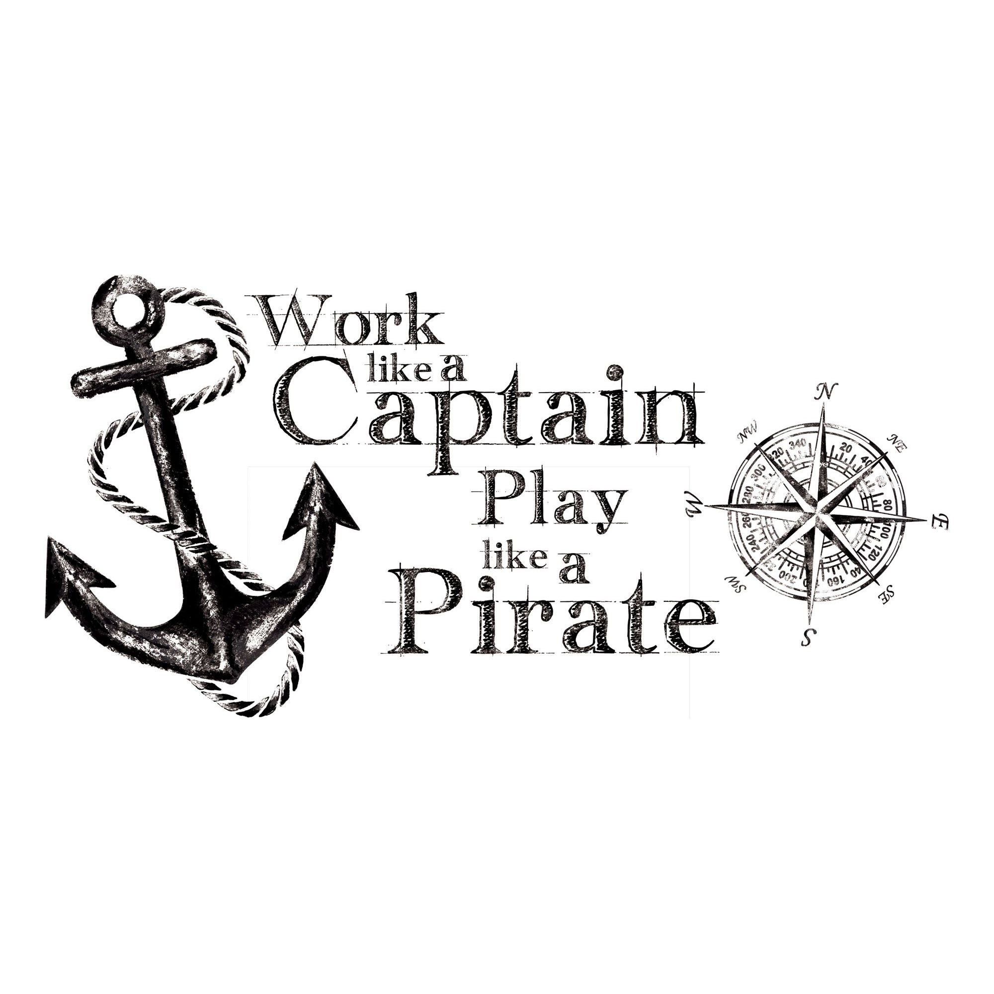 RoomMates Repositionable Childrens Wall Stickers Work Like A Pirate