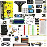 KEYESTUDIO Super Starter Kit for Microbit V2 V1.5 STEM Learning|Without Micro:bit Board, 40 Lessons Tutorial, with T-Breakout Board, Breadboard, LCD Display etc. Educational Kit for Beginners 15+