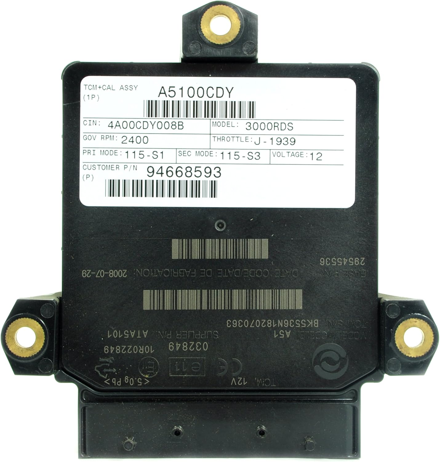 GENUINE ALLISON TRANSMISSION MODULE TCM 94668593 29545536 A51