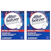 Alka-Seltzer Extra Strength Heartburn Relief Effervescent Antacid Tablets, Fast Indigestion Relief, 36Ct (Pack of 2)