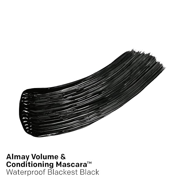 ALMAY VOLUME & CONDITIONING MASCARA, HYDRATING ALL DAY WEAR, 40 BLACKEST BLACK WATERPROOF, 0.27 FL OZ