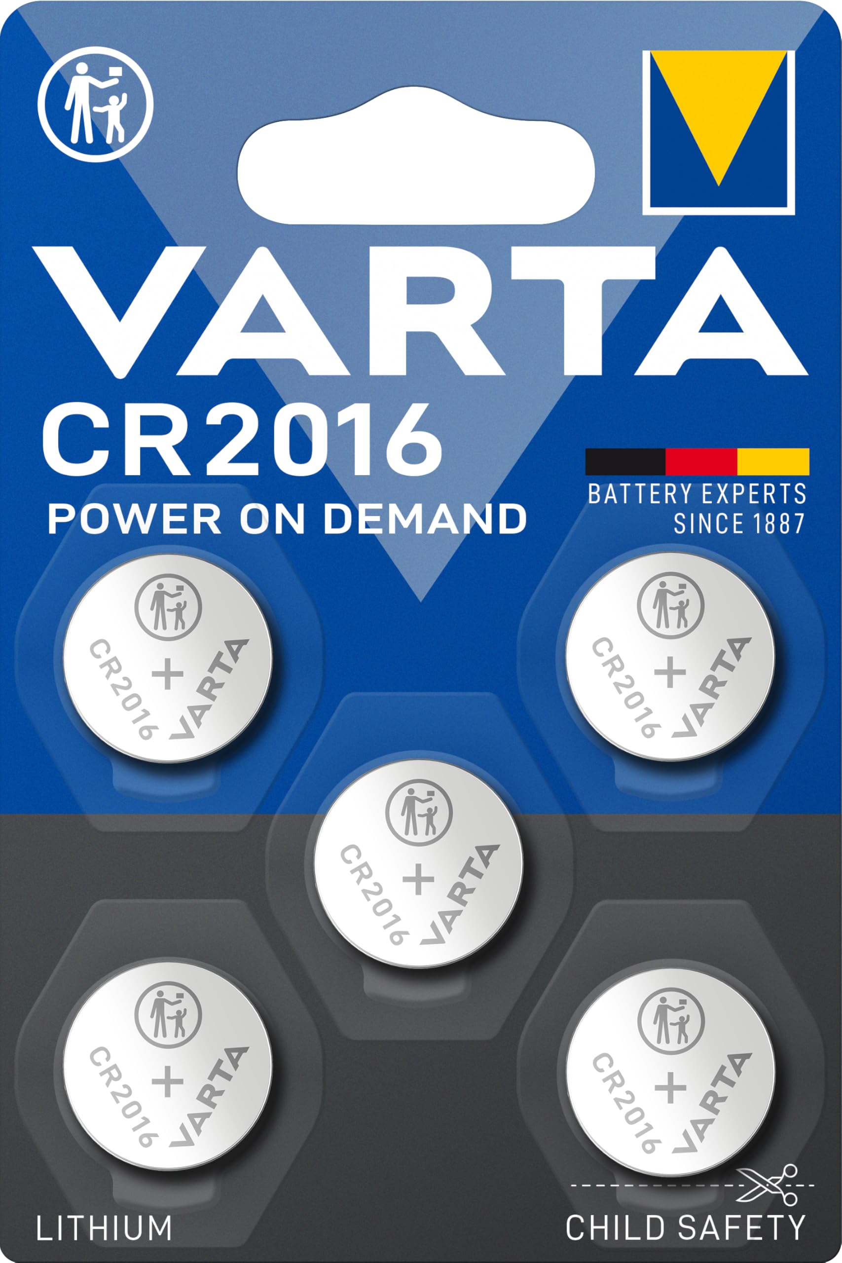 VARTA CR2016 3v Lithium Batteries Pack of 5 โ image 1