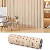 AILOOCEDI Thick Peel and Stick Slat Wall Panel Self-Adhesive 3D Wood Grain | Wallpaper Sticker Soundproof Moisture Resistant for Wall Ceiling (118"x15.75")