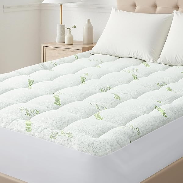 JOLLYDAY BAMBOO VISCOSE MATTRESS TOPPER & PROTECTOR –...