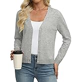 Womens Soft Cropped Cardigan Knit Casual Lightweight Shrug Sweater Tops