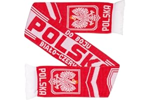 EUROSCARVES Polska Authentic Poland Soccer Knit Scarf, Made in Poland (Do Boju)