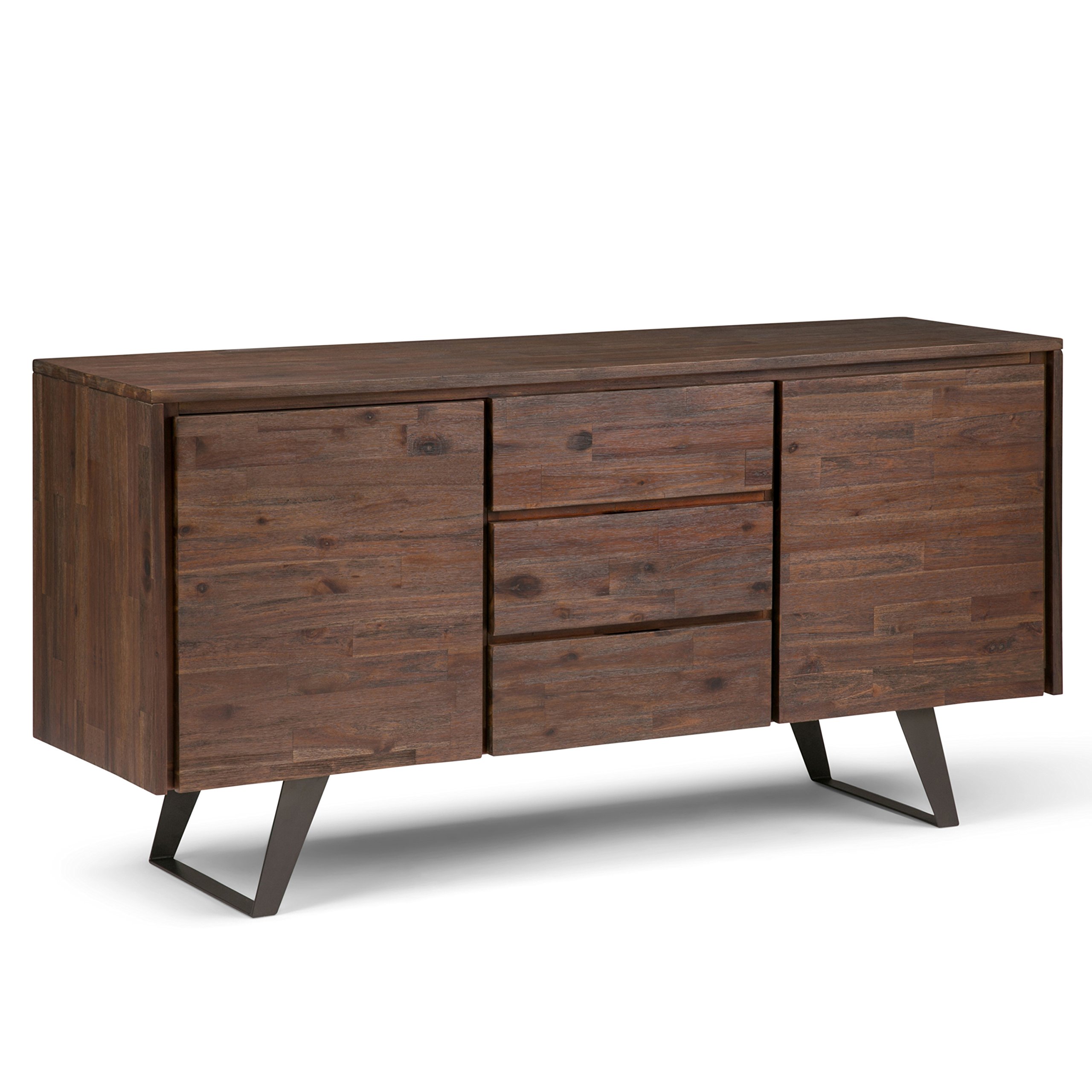 SIMPLIHOME Lowry SOLID ACACIA WOOD 60 inch Modern Industrial Sideboard | amzdealz