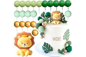 JeVenis Lion Cake Topper Lion Decorations Safari Animal Cake Toppers Wild One Cake Topper Jungle Baby Shower Decoration