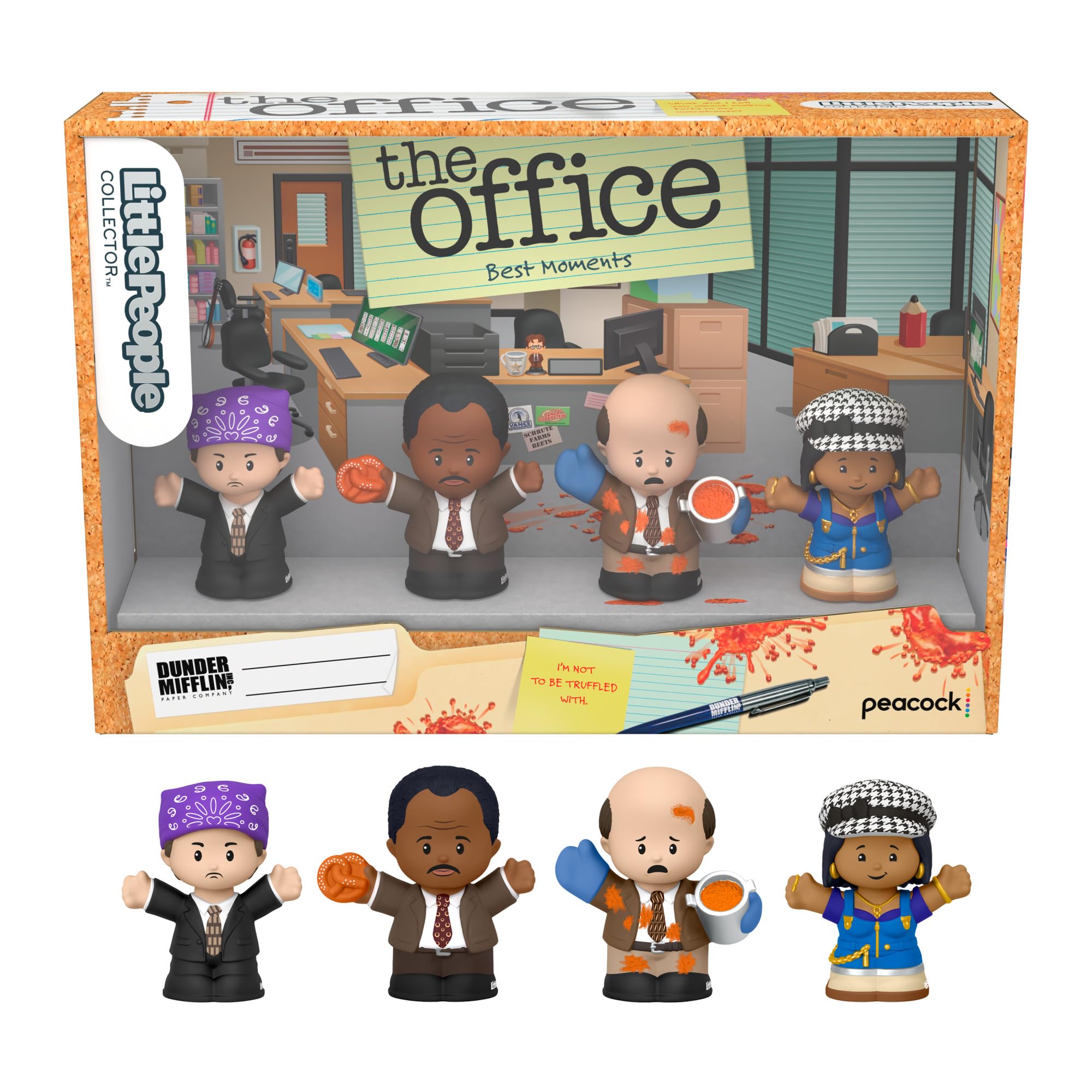 Little People Collector The Office Best Moments from US TV Show Special Edition Set for Adults & Fans in Display Box, 4 Figures, HVG56