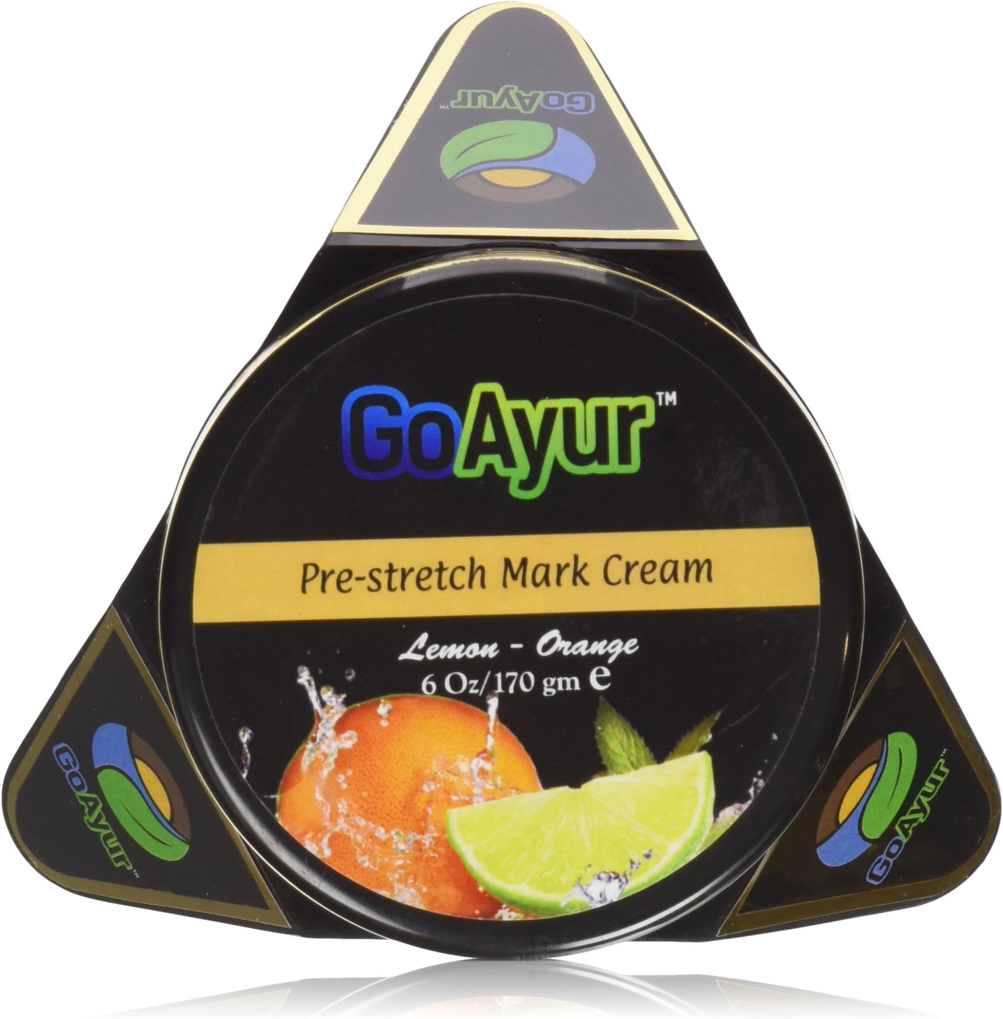 GoAyur Lemon Orange Ayurvedic Pre Stretch Marks Cream Natural Stretch Marks Prevention & Herbal Moisturizing Cream, Suphate Free, 100% Herbal Actives, Natural Fragrance, 6 oz