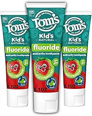 Tom's of Maine ADA Approved Fluoride Kids Toothpaste, Natural Toothpaste, Dye Free, No Artificial Preservatives, Silly Strawb