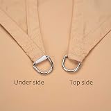 swift Sun Shade Sail 3m x 3m Waterproof Polyester Grey with Ropes view 4