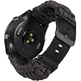 BINLUN Compatible with Garmin Watch Band 20mm 22mm 26mm, Heavy-Duty Braided 550 Paracord Nylon Sport Replacement Strap Design for Quickfit Fenix/Fit for Forerunner/for Instinct/for Quatix/for MARQ