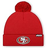 FOCO NFL Unisex-Adult NFL Team Logo Basic Pom Beanie Hat