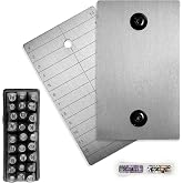 ColdTi - Titanium Bitcoin Seed Plates for Ultra-Secure Crypto Seed Phrase Storage (2 Plates, Punch Set &amp; Seals) - Premium Seed Phrase Metal - Alphabetic Punch Set Included