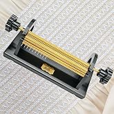 Adjustable Smocking Pleater Machine, Adjustable Closeness &amp; Depth, Smocking Pleater 24/32 Row with Back Box and Special Needle, for Sewing Pleats 24rows
