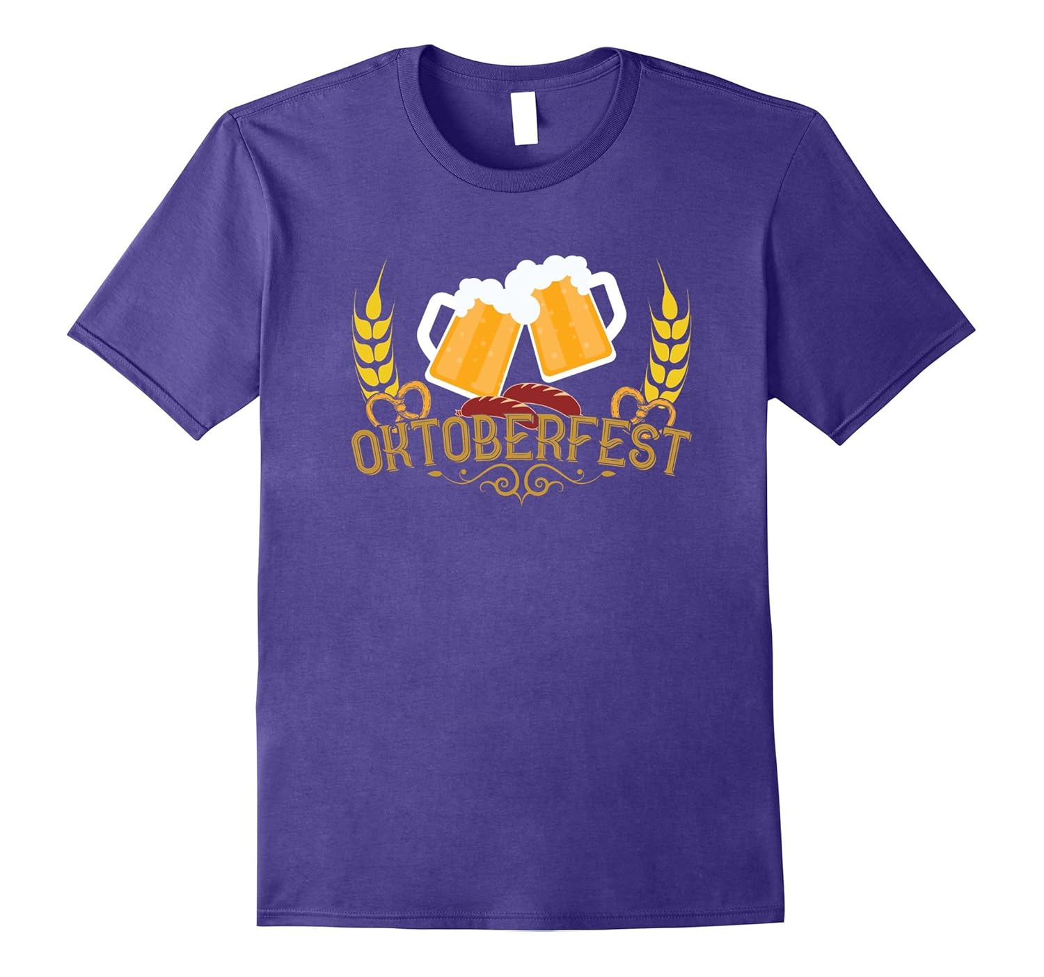 Oktoberfest Beer Stein Mug Pretzel Sausage Festival T Shirt-ANZ